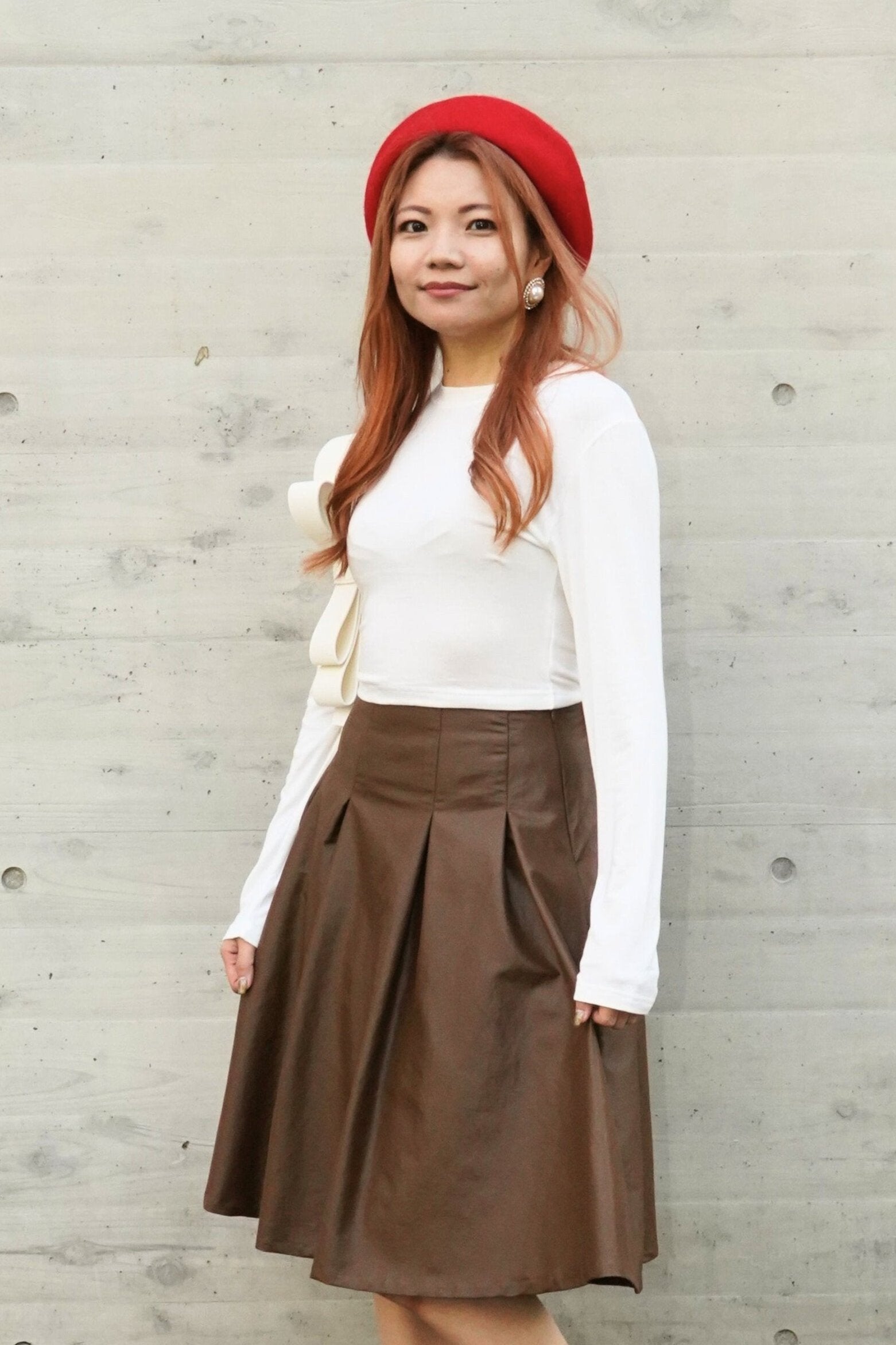 5202 ショート丈Tシャツ(ホワイト)