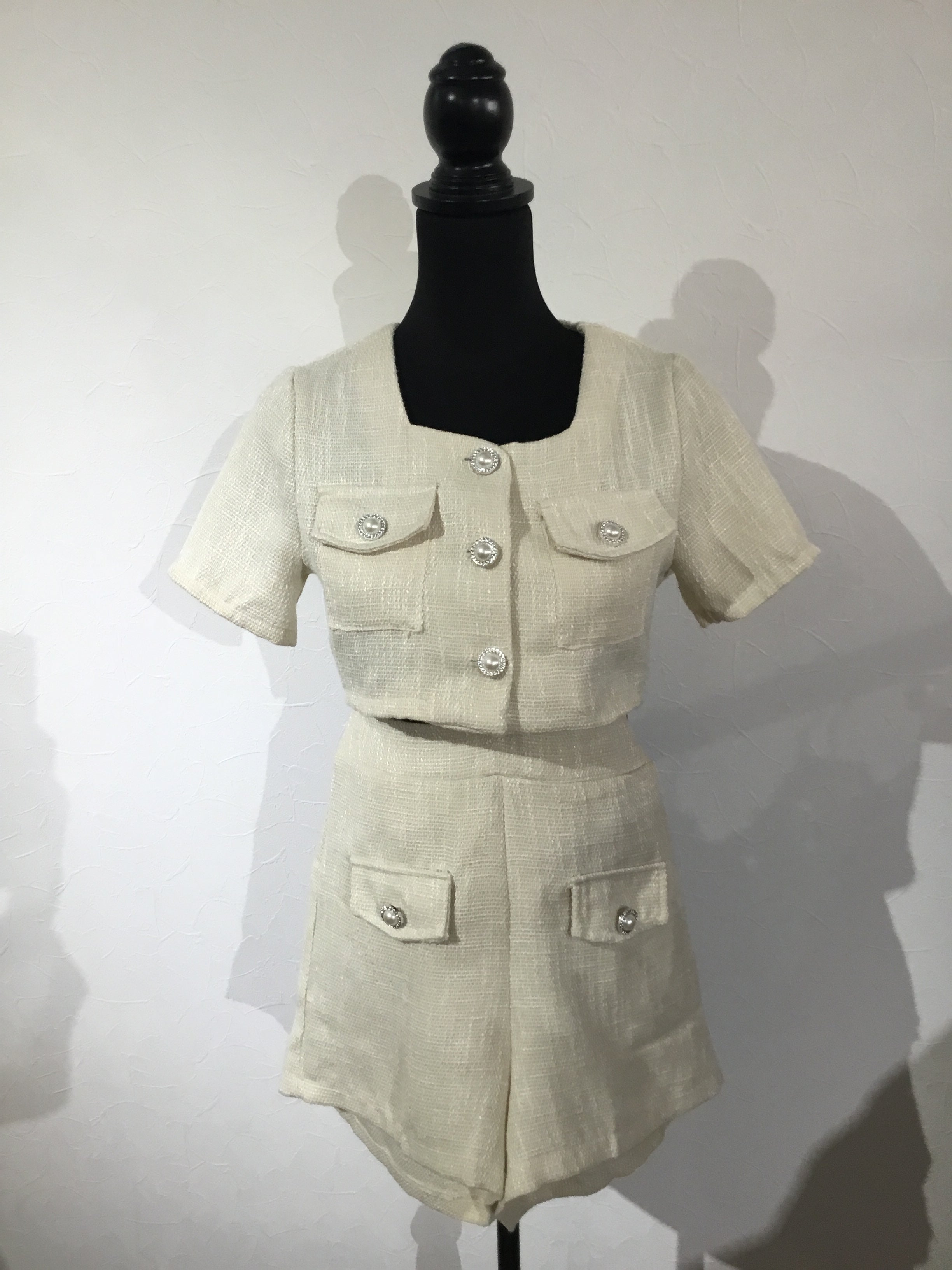 パールボタンセットアップ