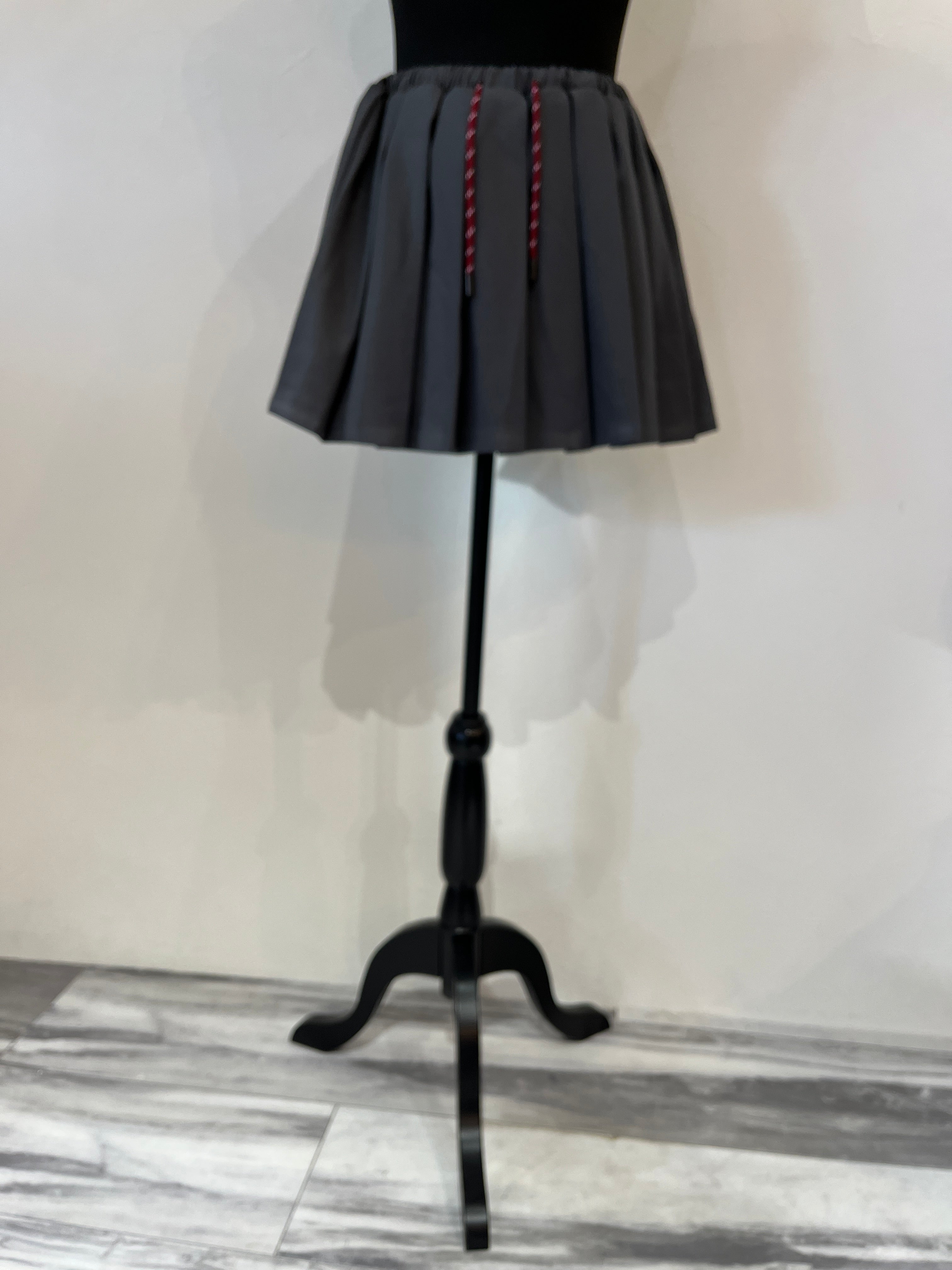 ウエストリボンフェイクプリーツミニスカート