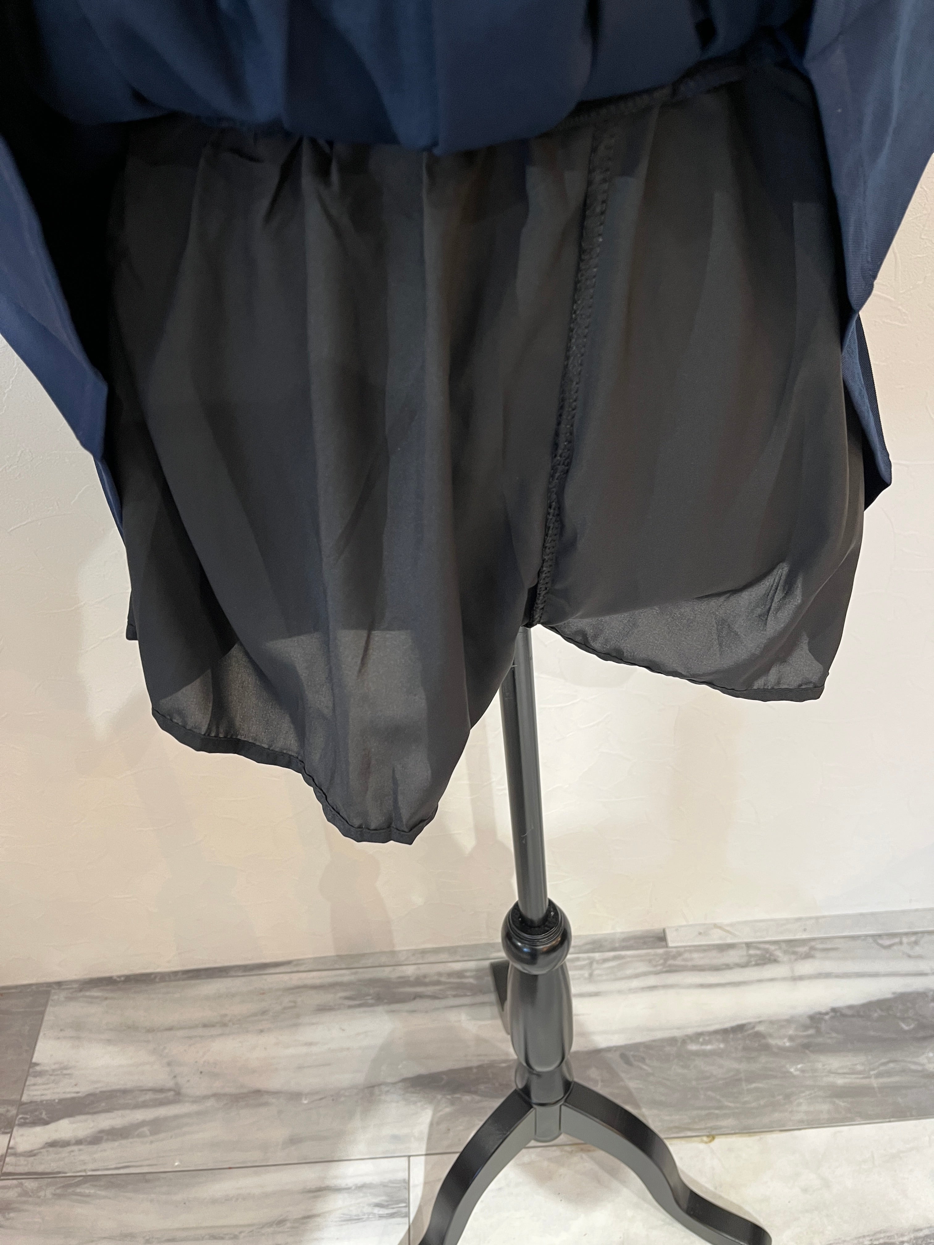 ウエストリボンフェイクプリーツミニスカート