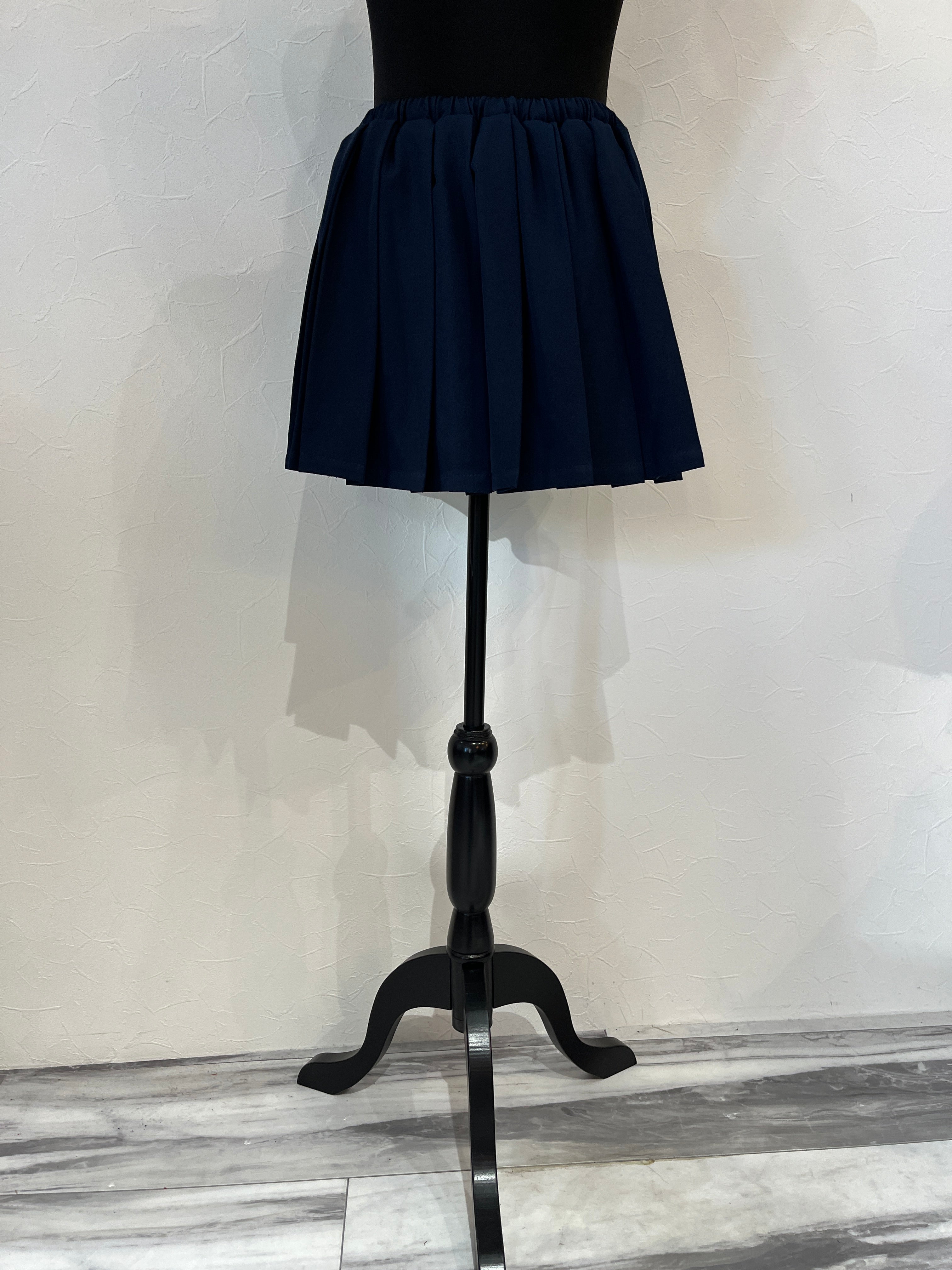 ウエストリボンフェイクプリーツミニスカート