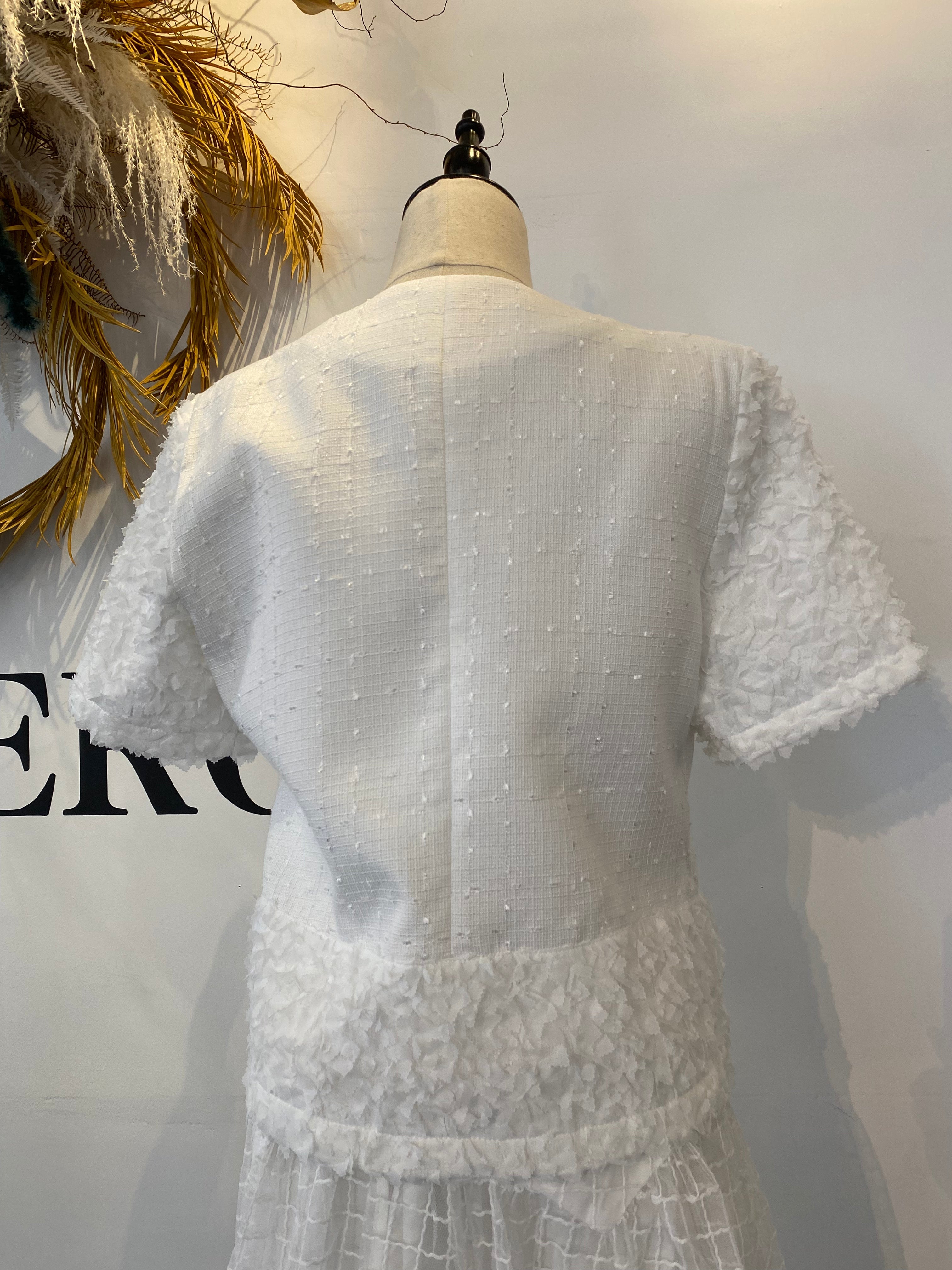 5017 ツイード風ホワイトジャケット